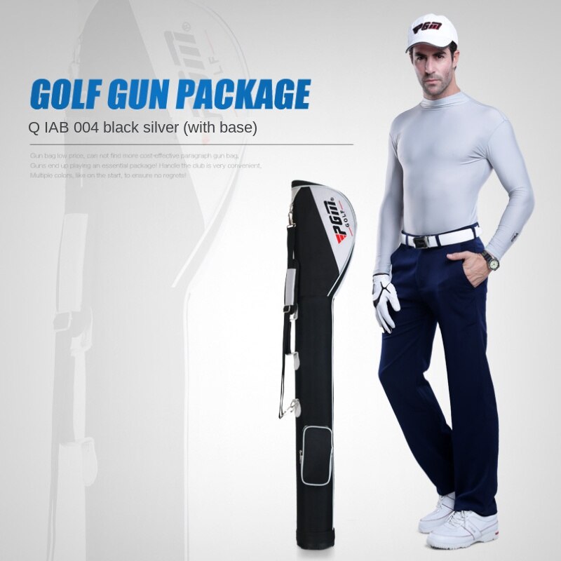 PGM Men Women Golf Bag Ultra-light Portable Can Hold 6-7 Clubs Black Waterproof Nylon Gun Bag QIAB004